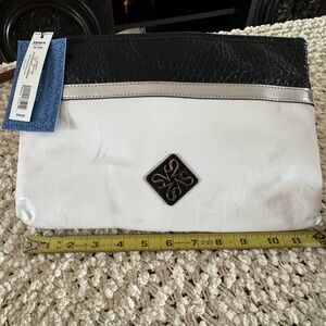 Simply Vera Wang Black and White Clutch with Silver Accent